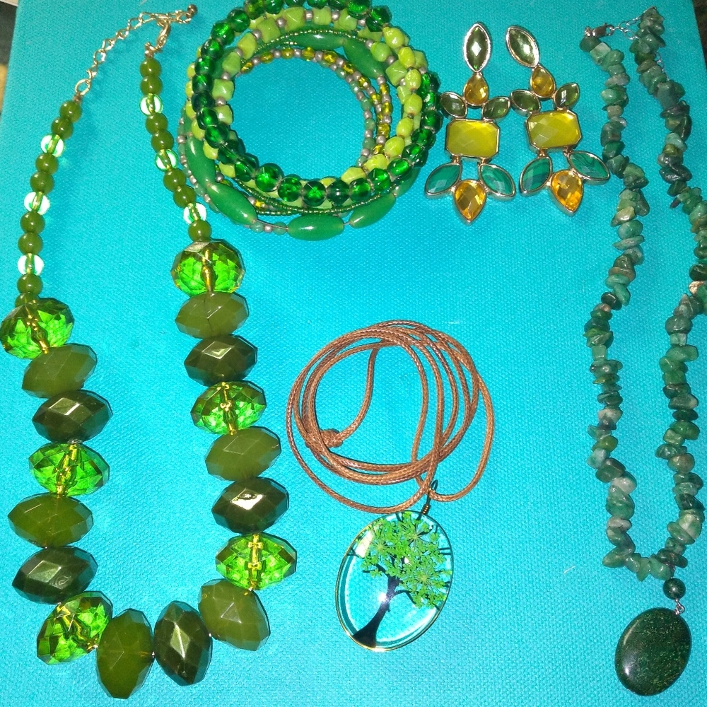 Green Goodness Jewelry Lot